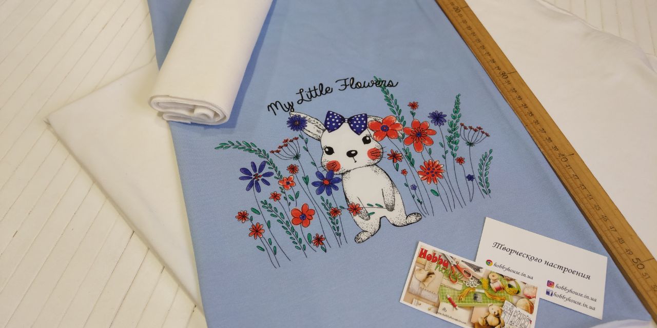 Панель стрейч-кулір "Заяча галявина" 45*50 см арт. 1823