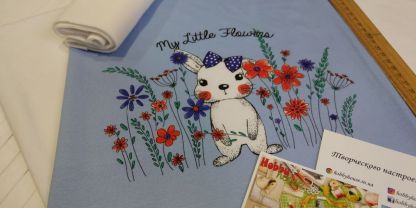 Панель стрейч-кулір "Заяча галявина" 45*50 см арт. 1823 - Зображення 2