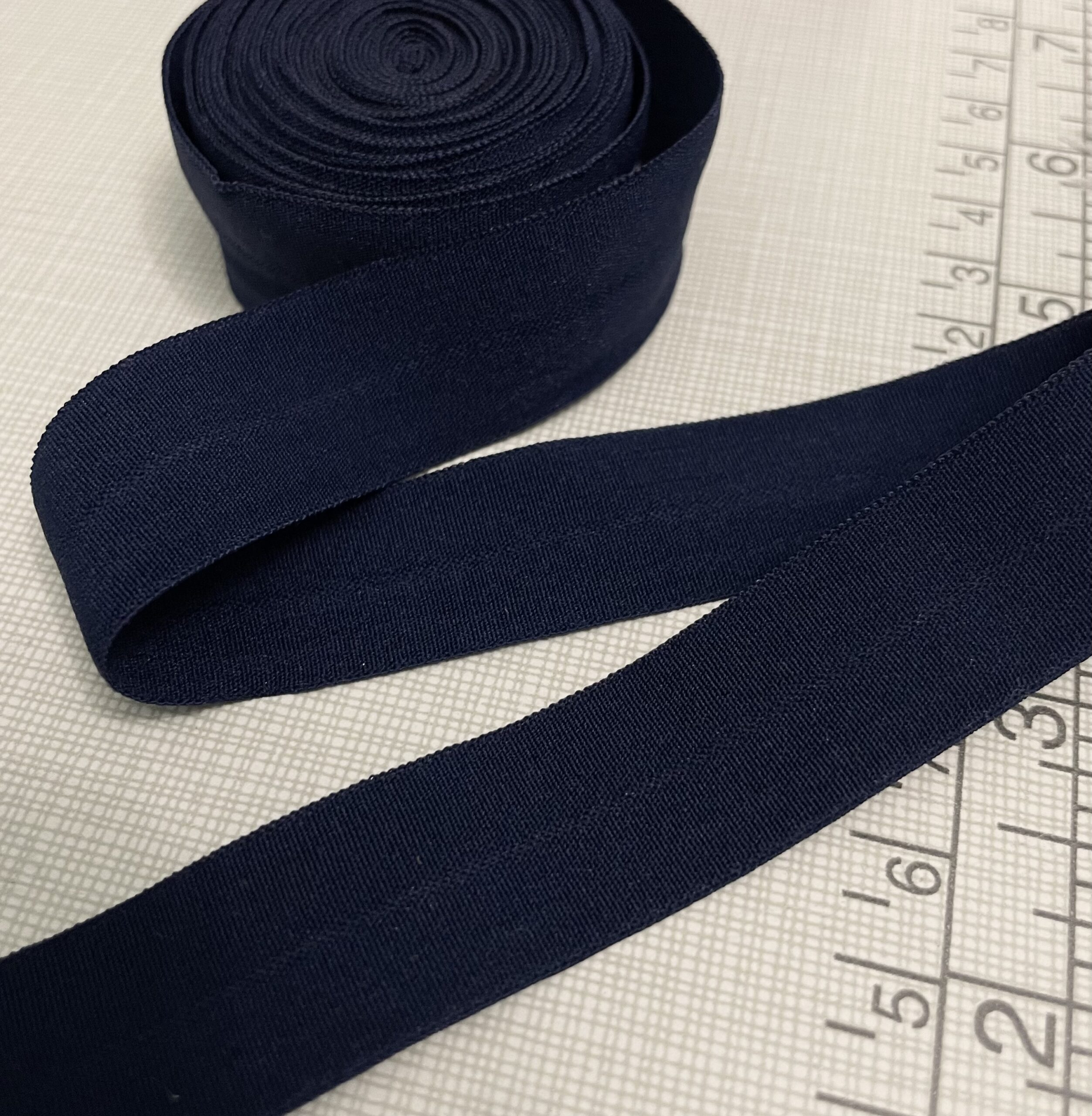 Бейка-резинка матовая синяя 2 см арт. арт. 1863