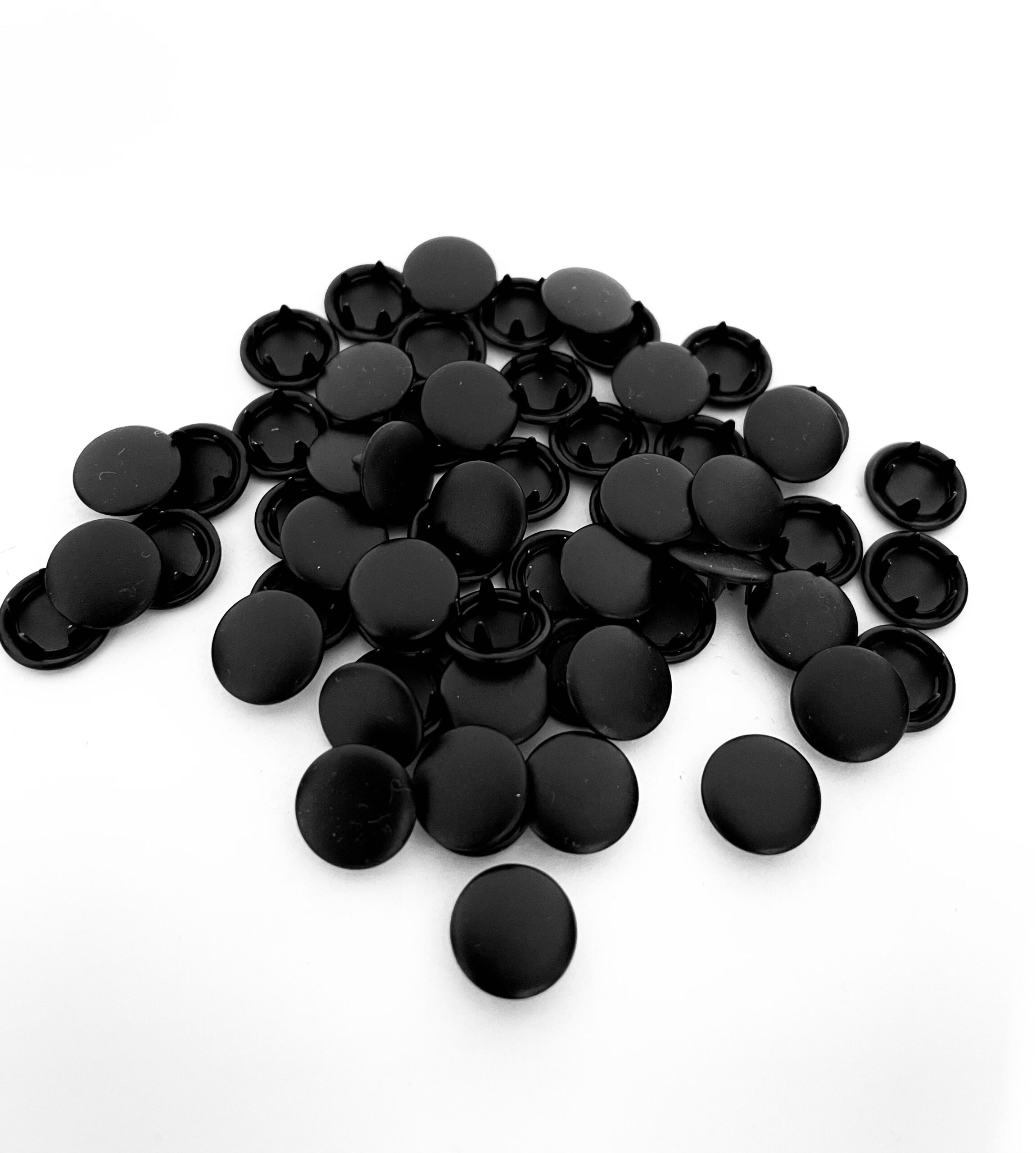 Кнопка трикотажна baby 9,5мм закритий капелюшок матовий 10шт, чорний арт 1843