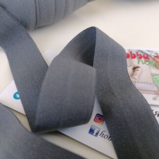 Бейка-резинка матовая серая 2 см арт. 1868