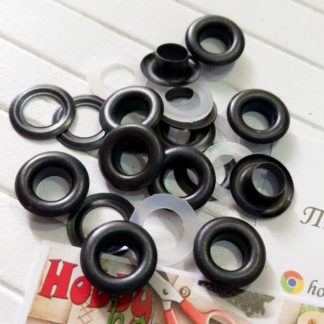 Люверс 8 мм оксид + металеві і пластикові кільця(10 шт.) арт. 1848