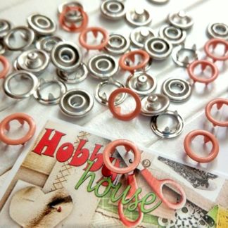 Кнопка трикотажна baby 9,5мм кільце 10шт, пудра яскрава матовий, арт 1855