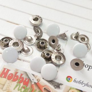 Кнопка альфа 12,5 мм (10шт)  білий, арт 1873