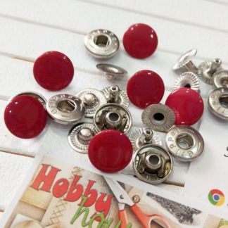 Кнопка альфа 12,5 мм (10шт)  червоний, арт 1877