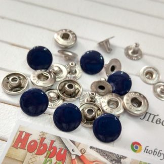 Кнопка альфа 12,5 мм (10шт)  темно-синій, арт 1880