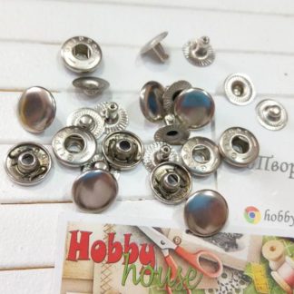 Кнопка альфа №54 12,5 мм (10шт)  нікель, арт 1881