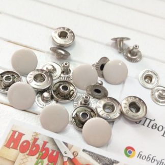 Кнопка альфа 12,5 мм (10шт)  молоко, арт 1883