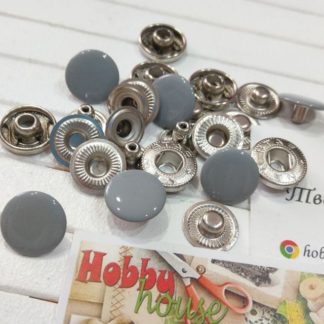 Кнопка альфа 15 мм (10шт)  сірий, арт 1888