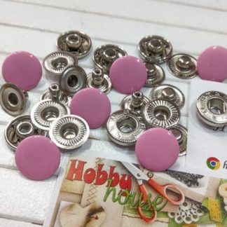 Кнопка альфа 15 мм (10шт)  рожевий, арт 1892