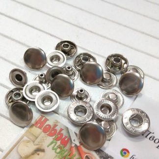 Кнопка альфа 15 мм (10шт)  нікель,  арт 1895