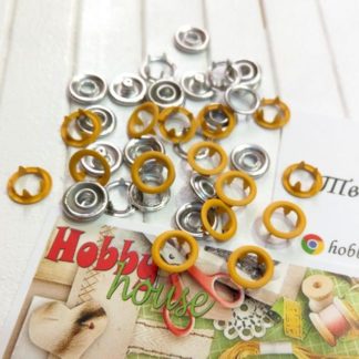 Кнопка трикотажна baby 9,5мм кільце гірчиця (10 шт.) арт. 1904