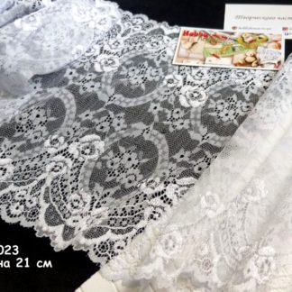 Стрейч-кружево светлая лаванда 21 см арт. 2023