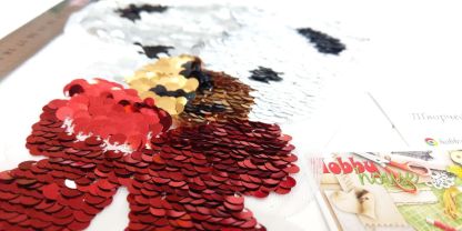 Нашивка Ведмедик+бантик 2-стороння арт 1952 - Зображення 2