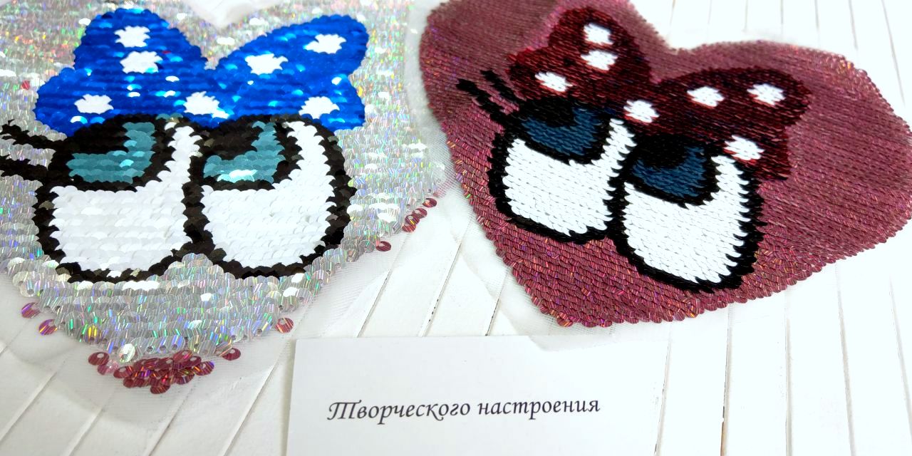 Нашивка Серце+бантик 2-стороння арт 1960 - Зображення 2