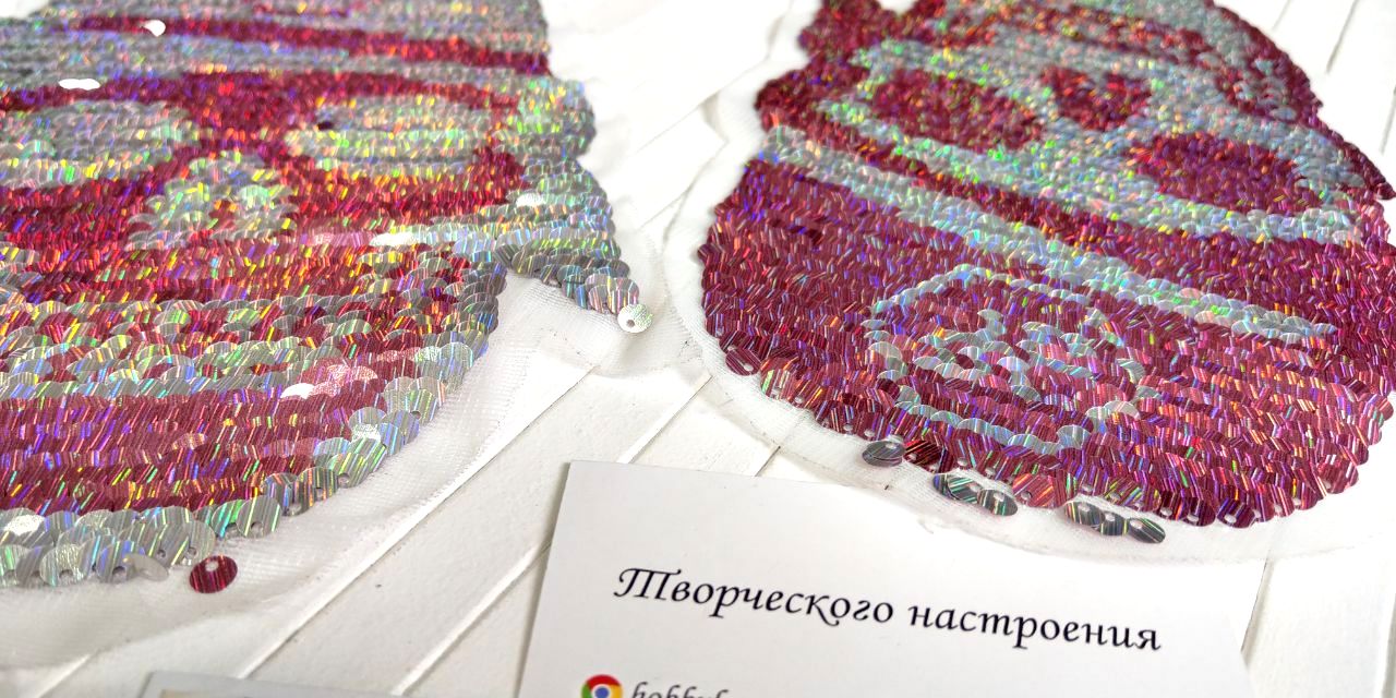 Нашивка Череп (рожевий) 2-стороння арт 1977 - Зображення 2