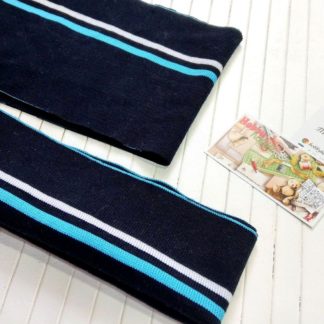 Манжет синий хб с голубой и белой полосой 14х120 см арт. 1929