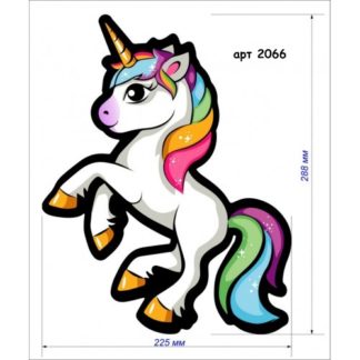 Нашивка кашемир Единорог  28,8*22,5см арт 2066