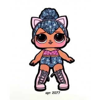 Нашивка кашемір LOL кітті  22*11см арт 2077