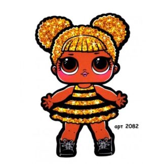 Нашивка кашемир LOL пчелка 24*16см арт 2082