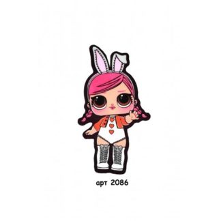 Нашивка кашемір LOL заєць 23*13см арт 2086