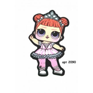 Нашивка кашемир LOL балерина 25*14см арт 2090