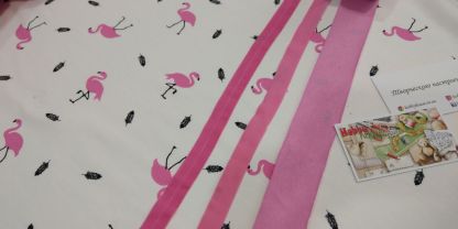 Стрейч-кулір "Фламинго на молоці" 180 см арт 2048 - Зображення 4