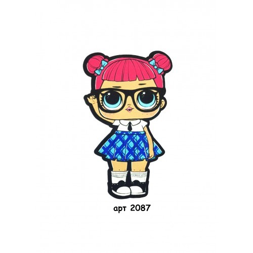 Нашивка кашемір LOL окуляри 21*13см арт 2087