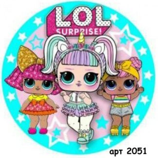 Нашивка кашемир LOL кругл д=6см арт 2051