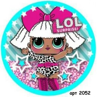 Нашивка кашемир LOL кругл д=6см арт 2052