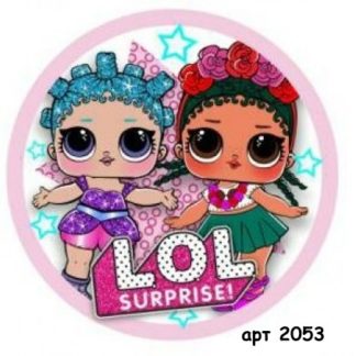 Нашивка кашемир LOL кругл д=6см арт 2053