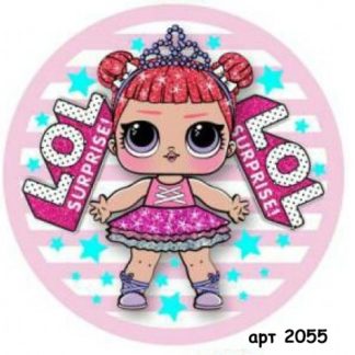 Нашивка кашемир LOL кругл д=6см арт 2055