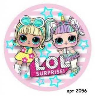 Нашивка кашемир LOL кругл д=6см арт 2056