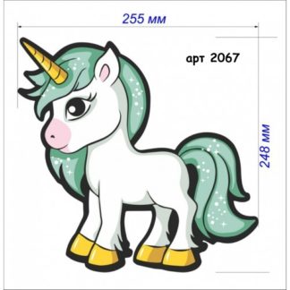 Нашивка кашемир Единорог  24,8*25,5см арт 2067