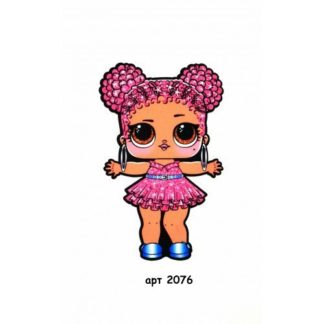 Нашивка кашемир LOL серьга  21,5*13см арт 2076