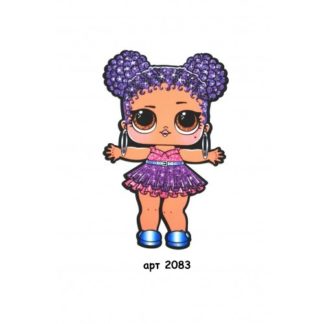 Нашивка кашемир LOL серьга2 25*16,5см арт 2083