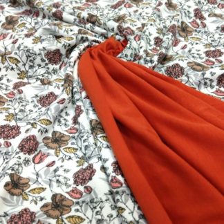 Стрейч-кулір "Першоцвіт теракот" 180 см арт. 2138