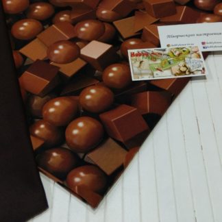 Стрейч-кулір "Шоколадки" 95/5 180 см арт. 2152