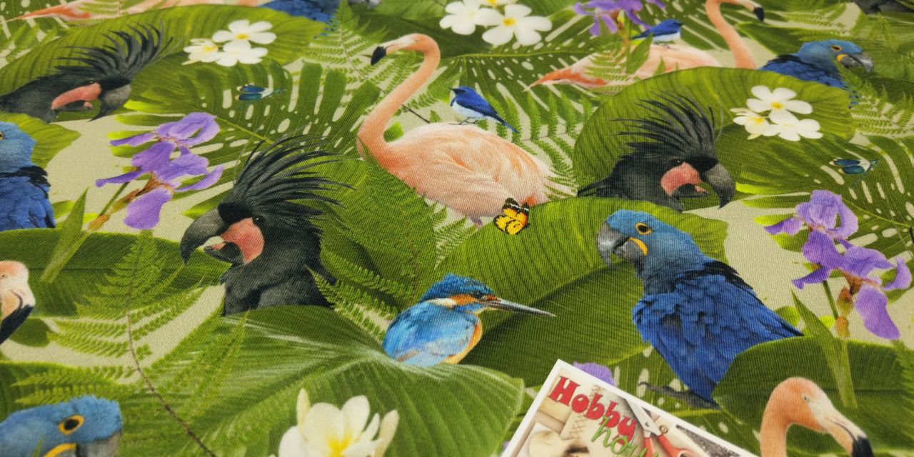 Стрейч-кулір "Фламінго" Нідерланди шир. 151, купон 124 см арт. 2143 - Зображення 2