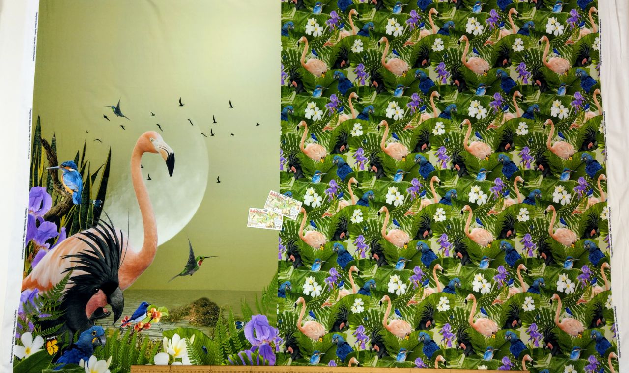 Стрейч-кулір "Фламінго" Нідерланди шир. 151, купон 124 см арт. 2143