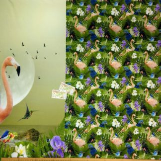 Стрейч-кулір "Фламінго" Нідерланди шир. 151, купон 124 см арт. 2143