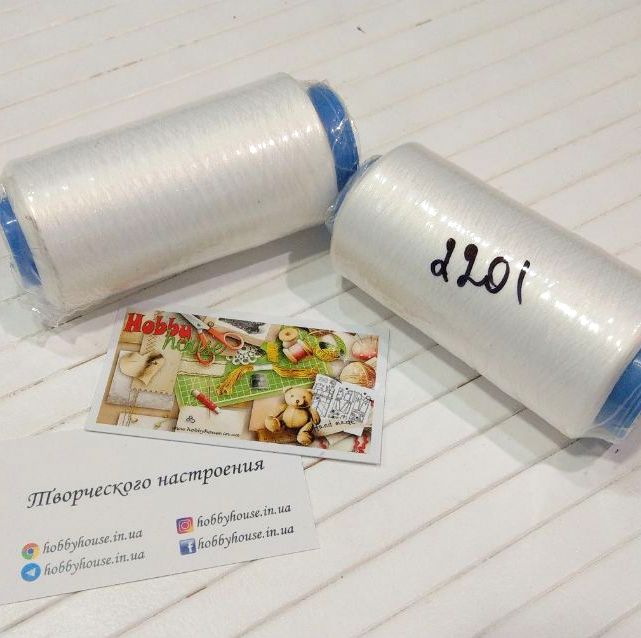 Нитки текстура белый, 4000м, арт 2201