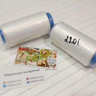 Нитки текстура белый, 4000м, арт 2201