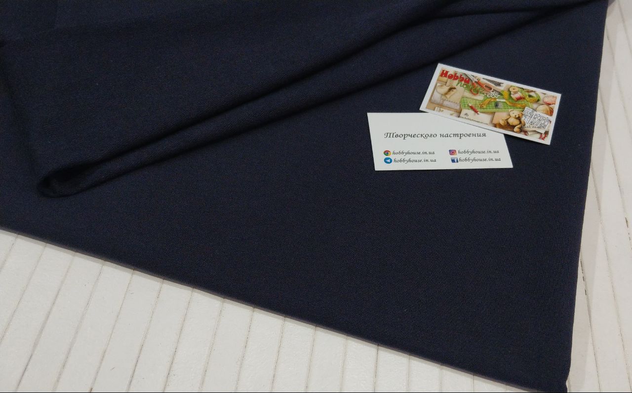 Стрейч-футер 2-нитка синя димка арт 2226 - Зображення 3