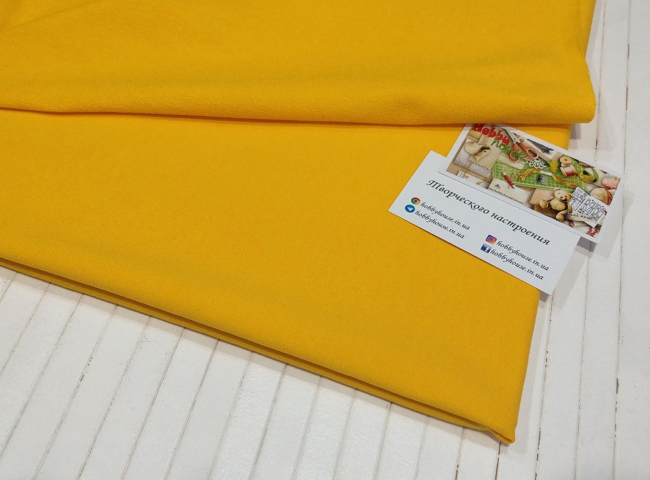 Стрейч-футер 2-нитка жовтий арт 2227 - Зображення 2