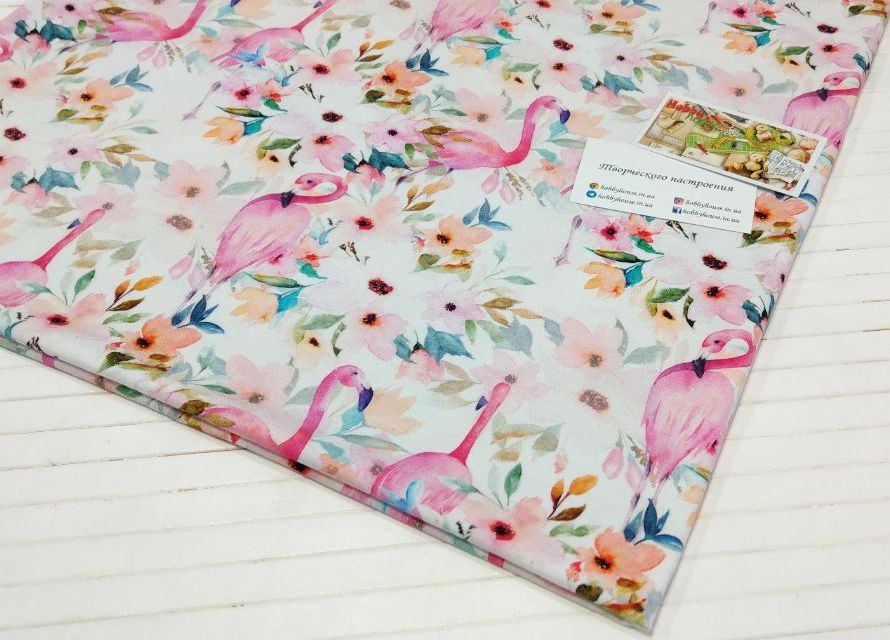 Стрейч-кулір 92/8 180 см "Фламінго" арт. 1257 - Зображення 5