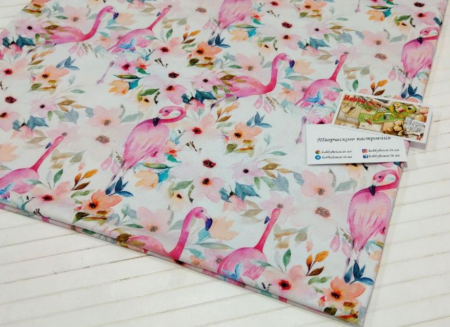 Стрейч-кулір 92/8 180 см "Фламінго" арт. 1257 - Зображення 3