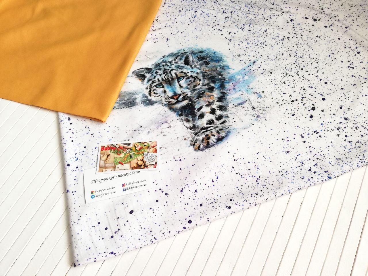 Стрейч-кулір 92/8 180 см "Тигр на білому" 63 см арт. 2256 - Зображення 3