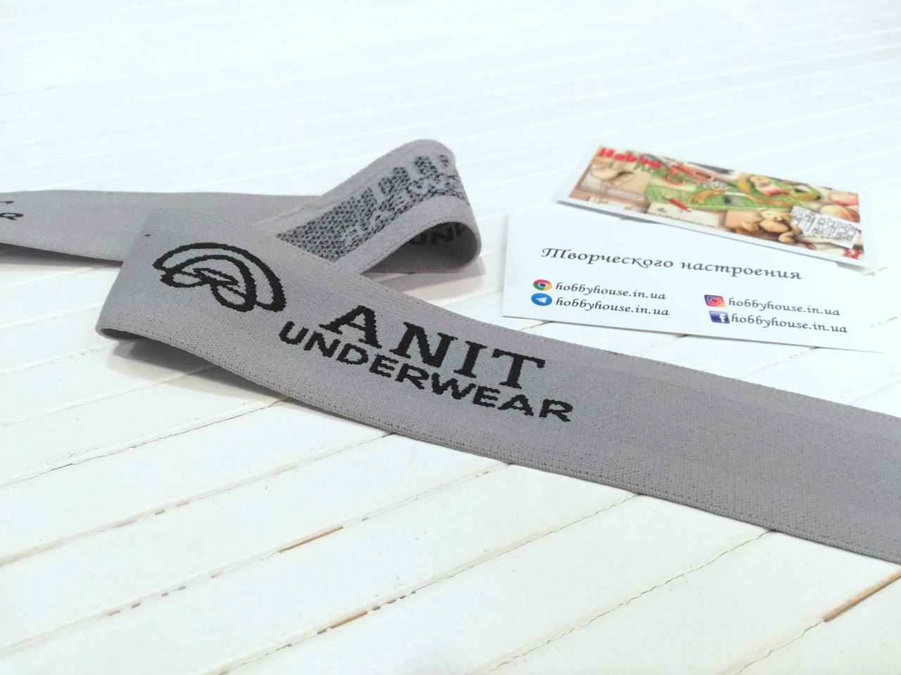 Резинка серая anit 3,5 см арт. 2279