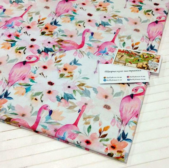 Стрейч-кулір 92/8 180 см "Фламінго" арт. 1257